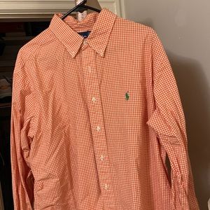 Gently used Polo button down shirt, not faded or stained